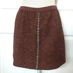 Missoni Mini Skirt Angora Wool Blend Knit Abstract Pattern Sz M